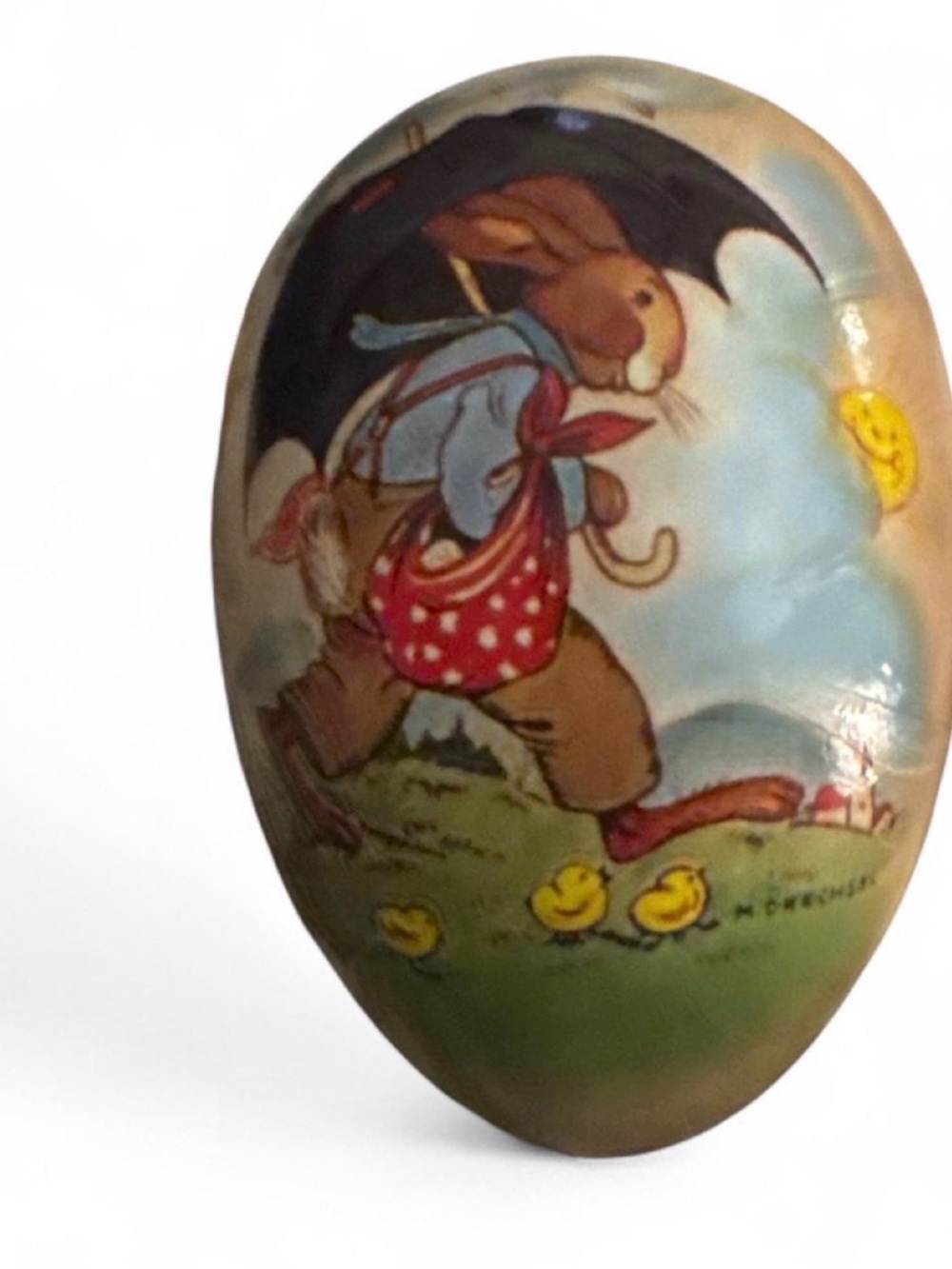German Nestler Paper Mache Egg